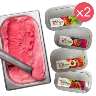 【杜老爺】即期品-杜老爺義式雪花酪冰淇淋3Lx2桶(水蜜桃)