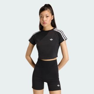【adidas 愛迪達】運動 休閒 短袖 T恤 女上衣 SST BABY TEE(KG3700)