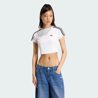 【adidas 愛迪達】運動 休閒 短袖 T恤 女上衣 SST BABY TEE(KG3699)