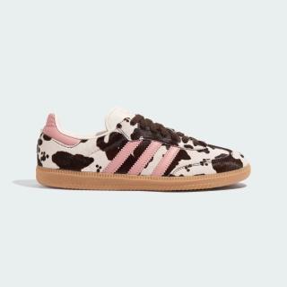 【adidas 愛迪達】Samba OG W 女 運動休閒鞋 德訓鞋 乳牛花紋 舒適 粉紅 棕(KK2239)