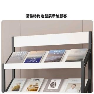 書架 立式報刊架 雜誌宣傳冊展示架 收納置物架落地( 宣傳冊展示架100*30*150)