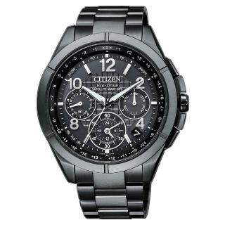 【CITIZEN 星辰】限量款光動能GPS衛星對時錶鈦金屬腕錶-黑 (CC9075-52F)父親節 禮物 推薦