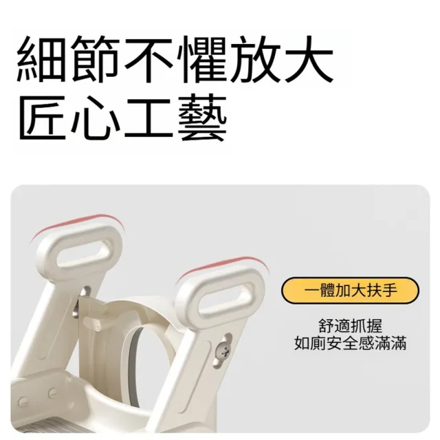 【Quality 聚家】坐便器 兒童馬桶坐便器 階梯式馬桶坐便器 踩腳凳 PU軟墊/雙重防滑/安全加固/防濺尿