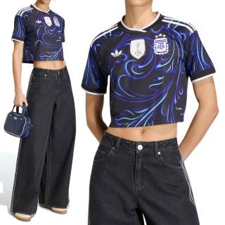 【adidas 愛迪達】AFA A JSY Crowd 女款 藍色 世界盃 阿根廷 客場 球衣 吸濕 排汗 短袖 KE5984