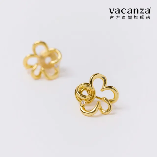 【vacanza】縷空小花 夾式耳環 耳夾 (無耳洞專屬 情人節禮物 生日禮物)