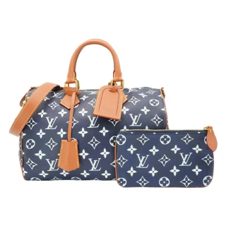 【Louis Vuitton 路易威登】Speedy P9 30 牛皮二用波士頓包(M15282-深藍)