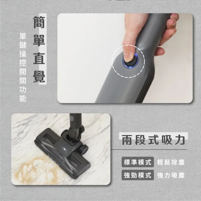 【KINYO】PureVac極勁吸 多功能無線無刷吸塵器 HEPA濾網 0.5L集塵桶(KVC-036)
