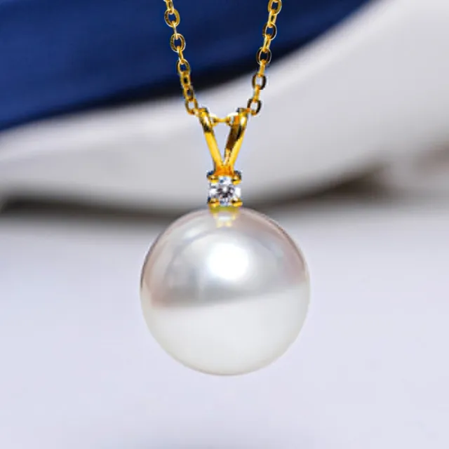 月輝珠寶 13-14mm 南洋澳白珍珠吊墜 18K金鑽石 天然強光珍珠項鍊 鏡面光澤 防過敏鏈身 精緻禮物 - momo購物網 - 好評推薦 ...