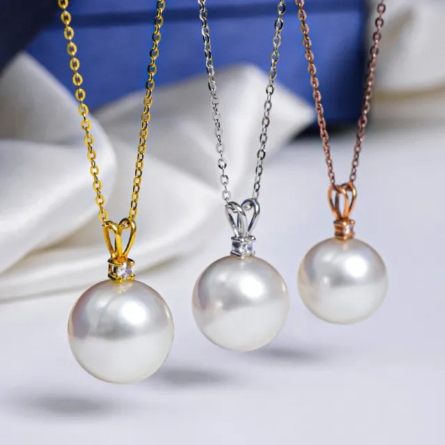 月輝珠寶 13-14mm 南洋澳白珍珠吊墜 18K金鑽石 天然強光珍珠項鍊 鏡面光澤 防過敏鏈身 精緻禮物 - momo購物網 - 好評推薦 ...