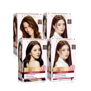 【L’OREAL Paris 巴黎萊雅】優媚霜三重護髮染髮霜x4入組-韓韶禧PICK/沙龍級染護