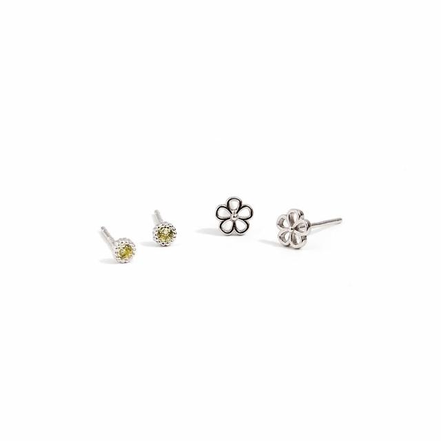 【vacanza】鏤空花花 925純銀飾品 純銀耳環(抗過敏 生日禮物 絕版品)