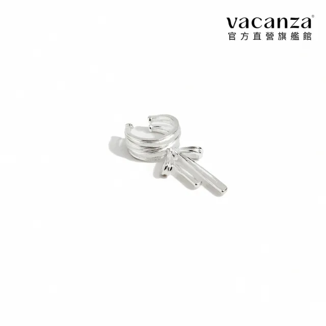 【vacanza】蝴蝶結絲帶 925純銀飾品 全純銀耳骨夾 耳夾(抗過敏 七夕禮物 生日禮物)