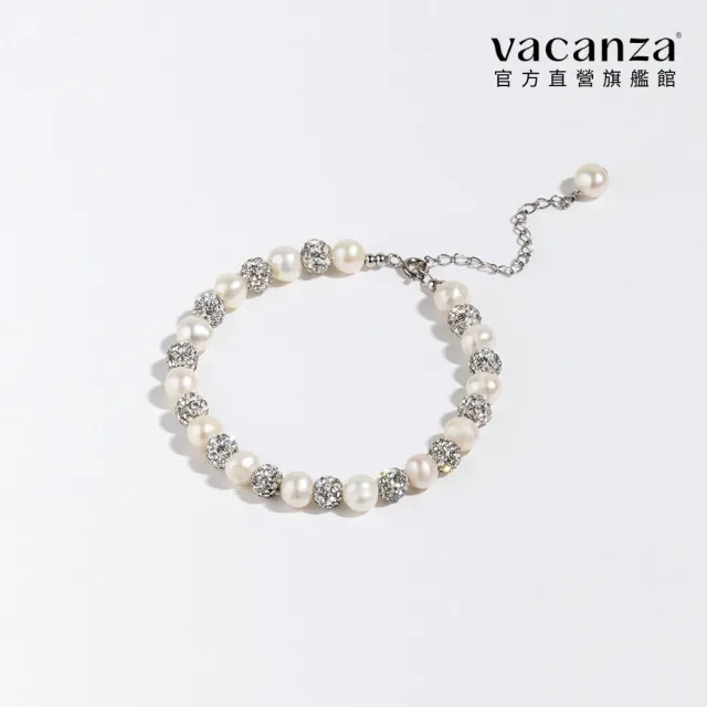 【vacanza】滿天星珍珠 925純銀飾品 全純銀手鍊(抗過敏 情人節禮物 生日禮物)