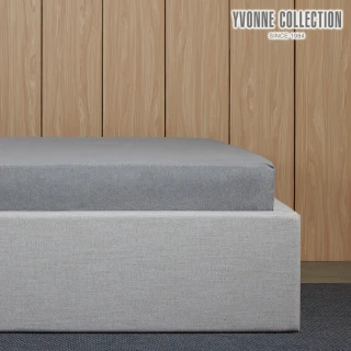 【YVONNE 以旺傢飾】100%美國純棉素面床包-岩石灰(雙人)