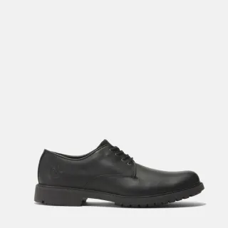 【Timberland】男款黑色防水皮革休閒鞋(5549R001)