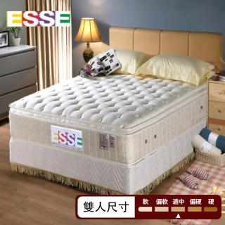 【ESSE 御璽】台灣製雙人乳膠紓壓三線2.5硬式彈簧床墊5x6.2x24cm尊爵護背款