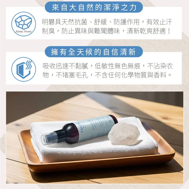 【NAJEL】純天然明礬止汗制臭噴霧125mlx2入(總代理公司貨)