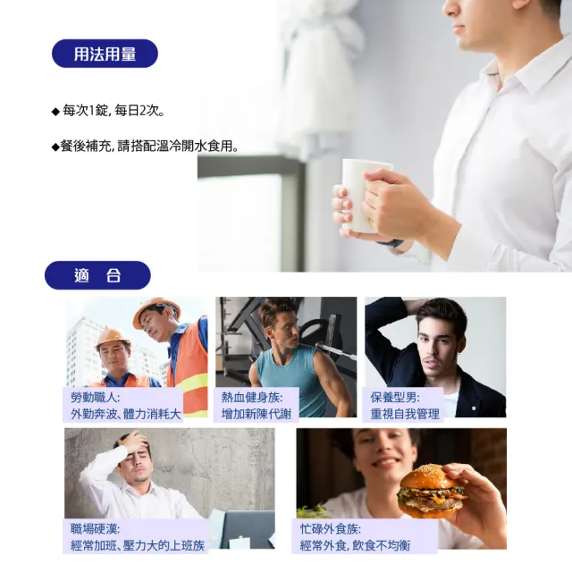 【SENTOSA 三多】男性B群+鋅硒錠(60錠/盒)
