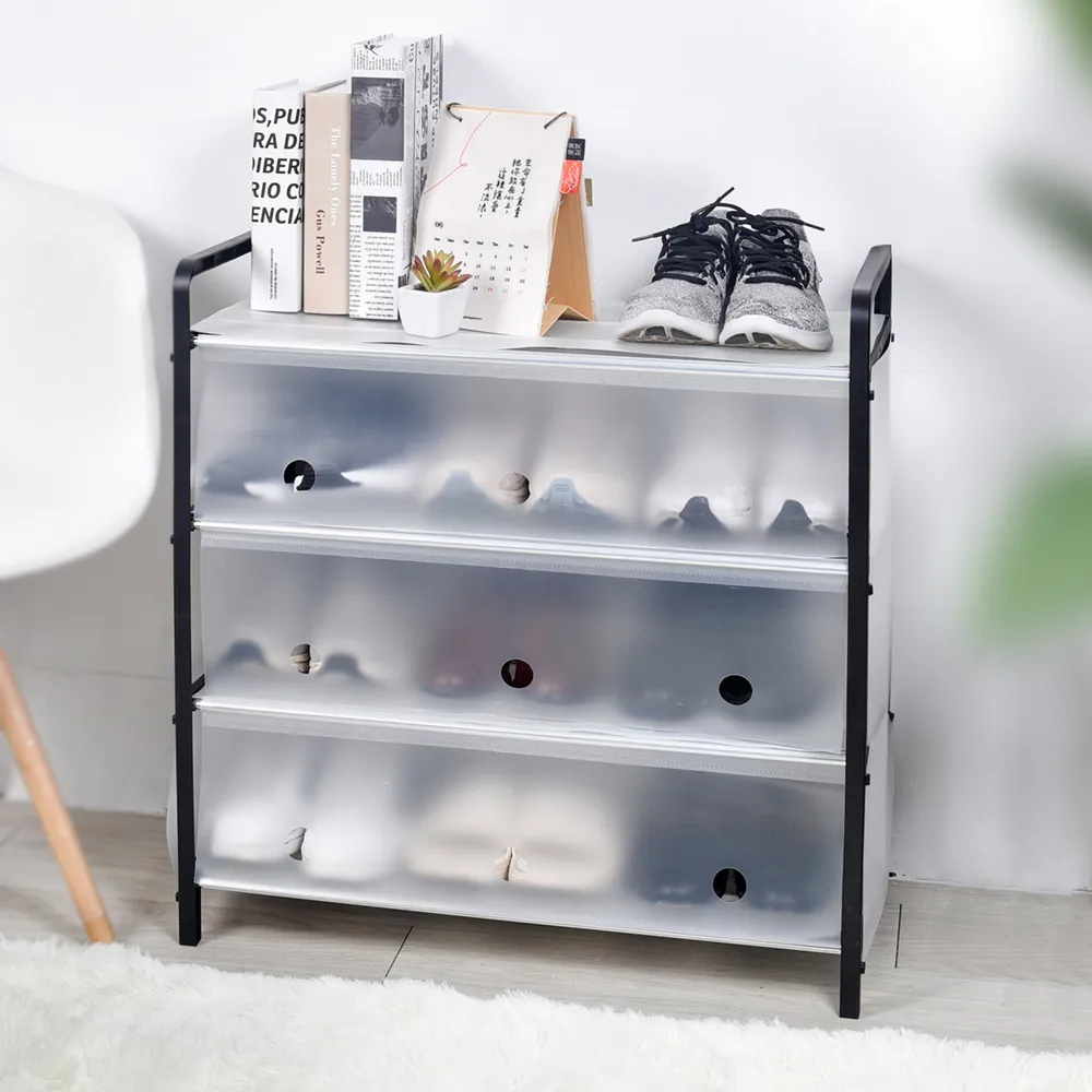 【收納職人】日式簡約四層防塵鞋架_62cm一般款(收納箱 收納盒 收納用品 鞋收納 玄關收納)