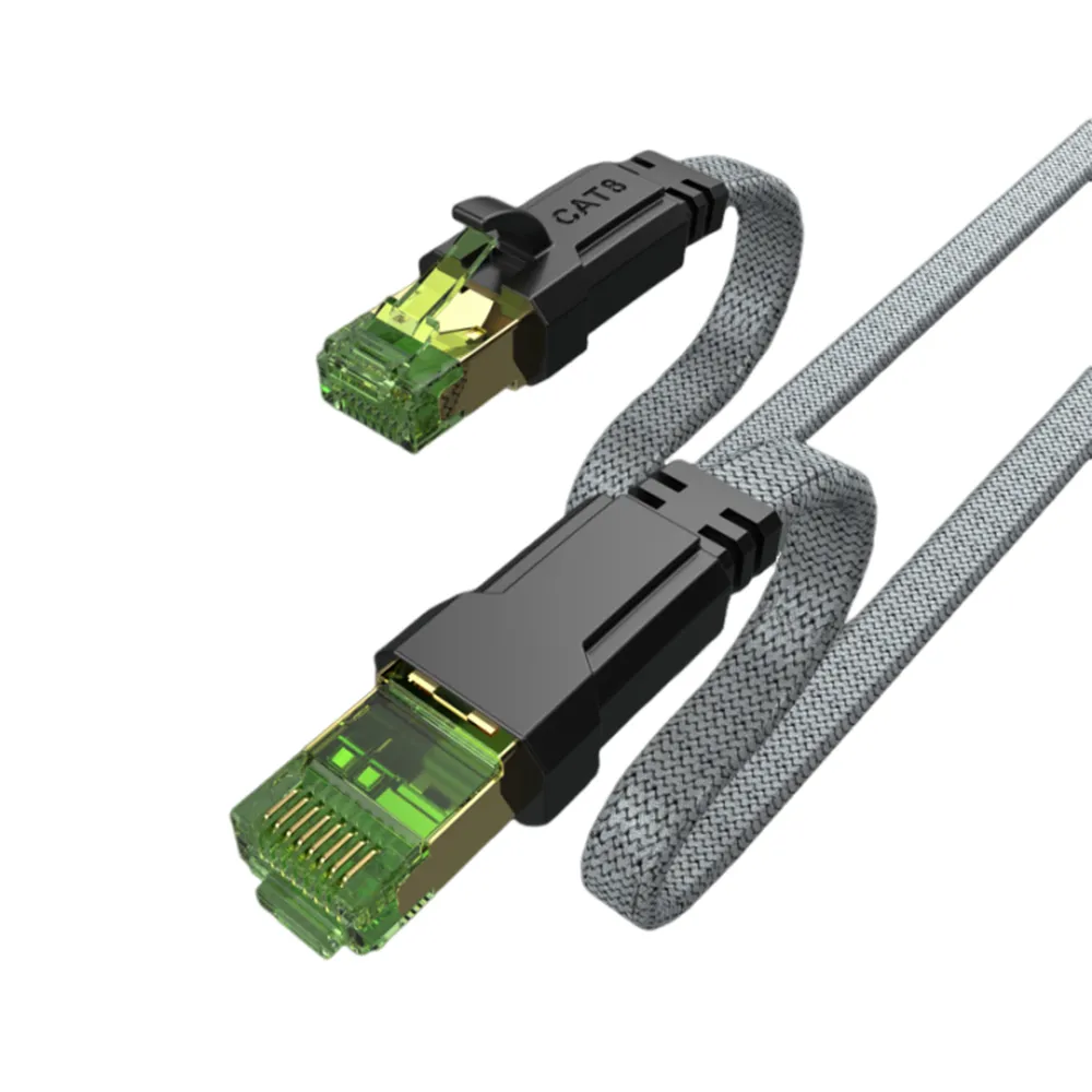 【魔宙】Cat.8 抗干擾 超極速八類萬兆網速40Gbps電競級扁線(3M)