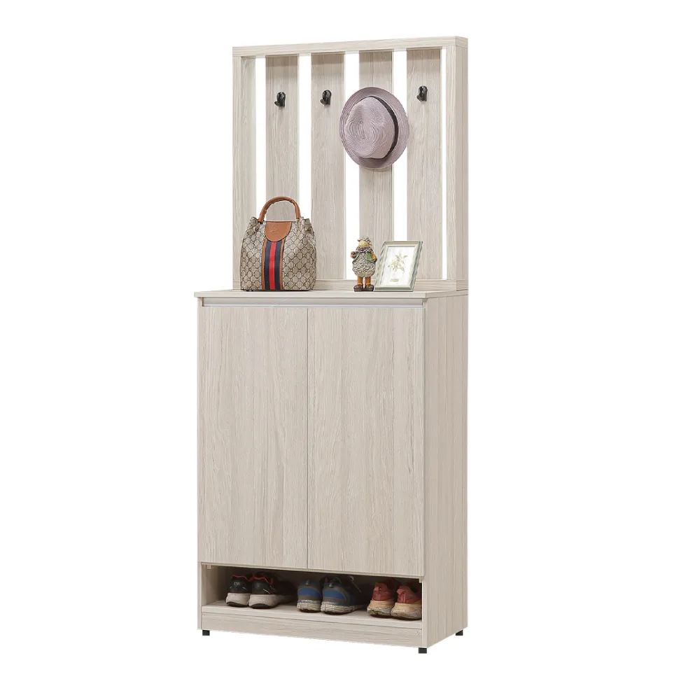 【文創集】艾蘿2.7尺二門高屏風玄關鞋櫃