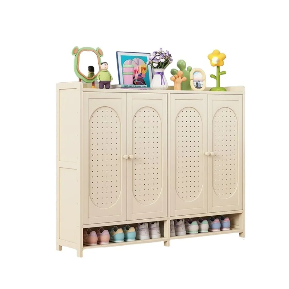 中古塑藤楠竹鞋櫃（60x33x99cm 7層 33cm加寬 開放式底層 全封閉防塵）