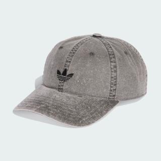 【adidas 愛迪達】Baseball Cap 帽 水洗棒球帽 老帽 灰 刺繡三葉草 經典(KE0856)