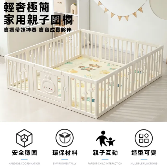 【話童】兒童遊戲防撞護欄 180*200公分 折疊墊子 學步防護欄 寶寶圍欄 兒童圍籬 柵欄 地上圍欄 預售15天