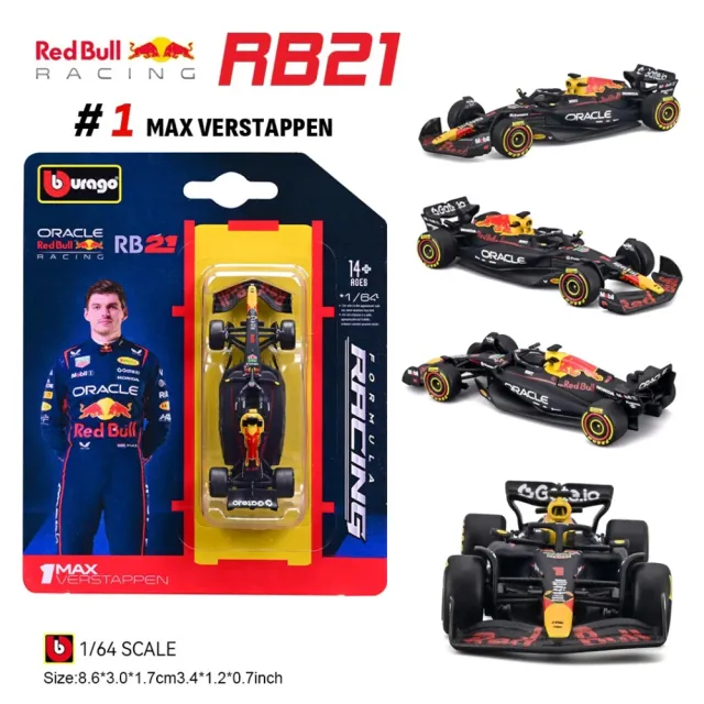 1:64 Bburago F1 Red Bull Racing RB21 模型車 紅牛車隊
