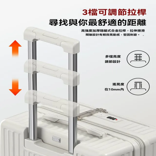 派躍運動 前開口旅行箱 26寸3檔可調節拉桿（登機箱 拉桿箱  行李箱 旅行箱 預購12天）