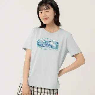 【a la sha】當季魅力↘立體刺繡飛飛涼感透氣短袖T