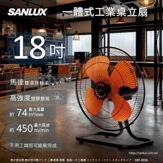 【SANLUX 台灣三洋】18吋一體式工業桌立扇OEF-0956
