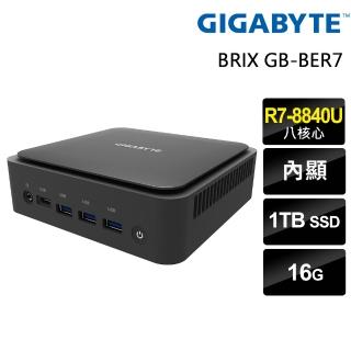 【GIGABYTE 技嘉】R7 八核心迷你電腦(BRIX GB-BER7-8840 /R7-8840U/16G/1TB SSD/W11P)