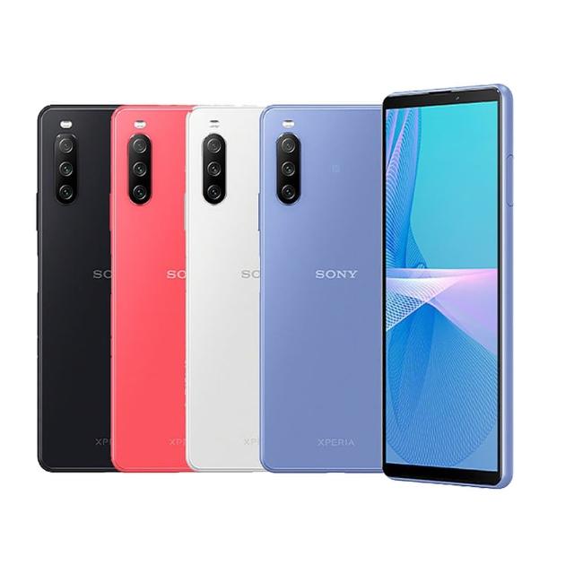 SONY 索尼 Xperia 10 III 屬於 Xperia 10 系列，搭載高通 600 系列處理器，6GB 記憶體與 128GB 儲存空間，5.5~6 吋全螢幕尺寸，後置 1001~1500 萬畫素相機支援廣角、夜拍與美拍美顏功能，前置相機同樣出色。電池容量 3501~6000mAh 支援快充，生活防水設計，SIM 卡槽支援 5G+4G，顏色選擇黑色、白色、藍色、粉紅色，2021 年 4~6 月上市。配件包含手機、充電線與取卡針，供應商保固 180 天。適合追求高效能與多功能 5G 手機的使用者。