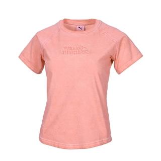 【PUMA】上衣 Moods In Nature Washed 粉紅 短袖 洗舊 女款 復古 637346-26