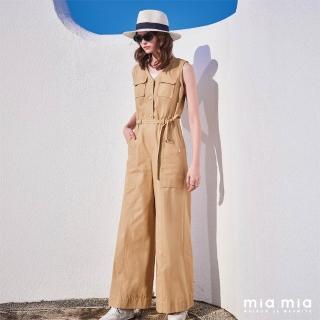 【mia mia】V領無袖寬口連身褲