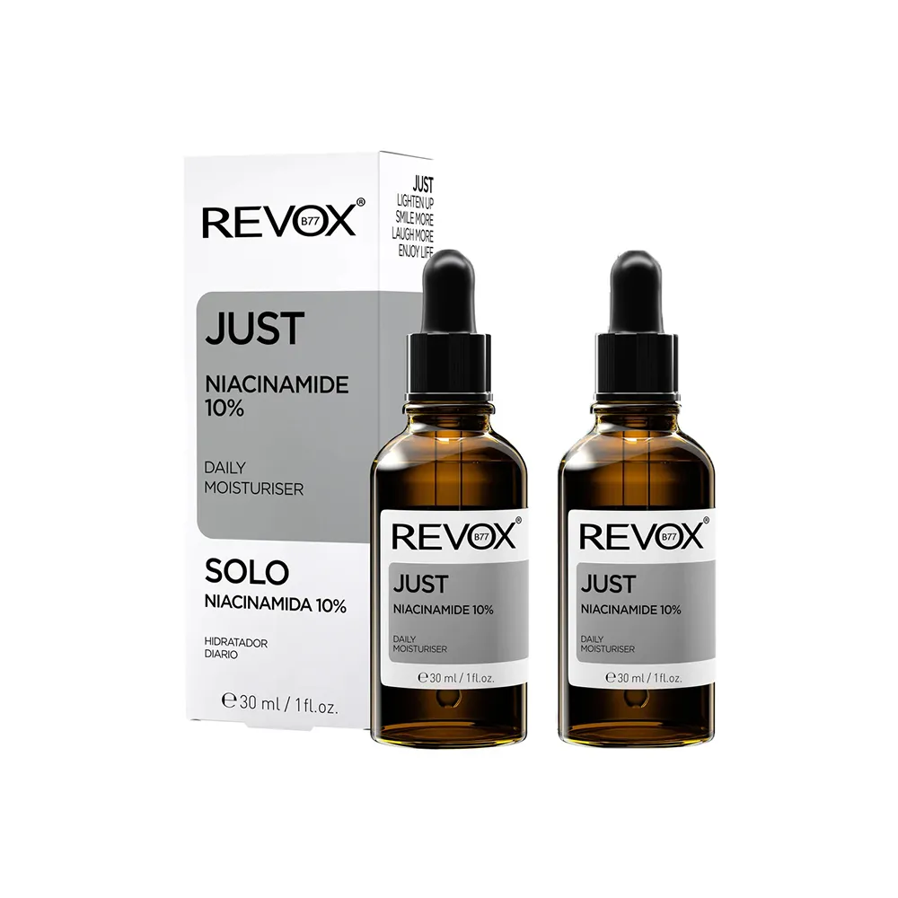 【REVOX B77 瑞博士】菸鹼醯胺10%細膚精華液30ML  2入組(全面平衡調理 毛孔肌理細緻勻亮)