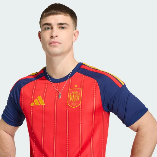 【adidas 愛迪達】世界盃 西班牙 主場球迷版球衣  吸濕排汗 男 JN4390