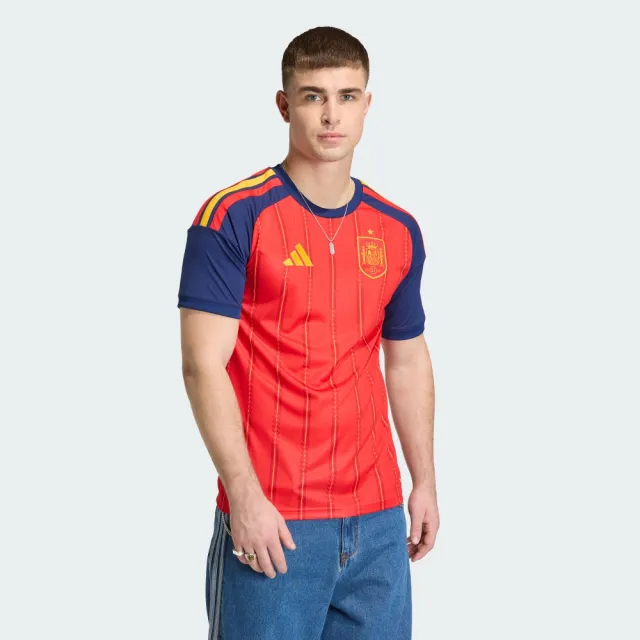 【adidas 愛迪達】世界盃 西班牙 主場球迷版球衣  吸濕排汗 男 JN4390