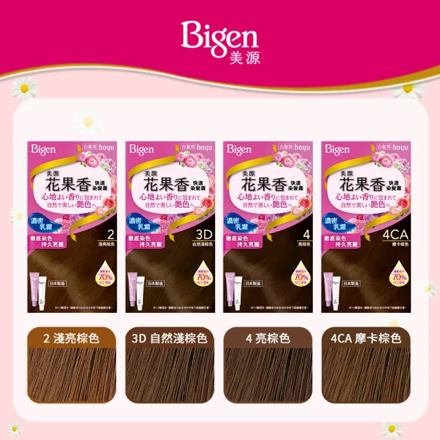 【Hoyu Bigen 美源】花果香快速染髮霜(12色任選)