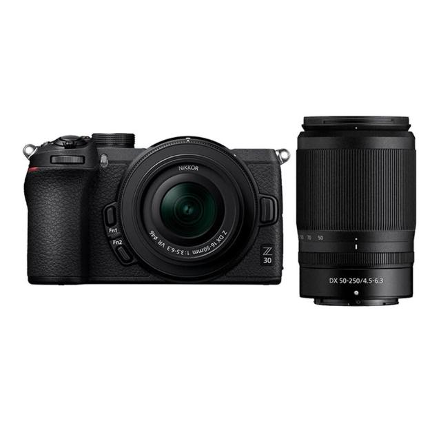 【Nikon 尼康】Z30 + 16-50mm + 50-250mm 雙鏡旅遊組 電池座充組合(公司貨)