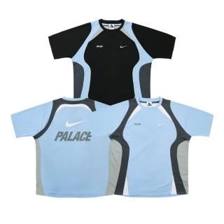 【NIKE 耐吉】Palace x Nike Jersey 透氣短T 黑/天藍 P28NES00