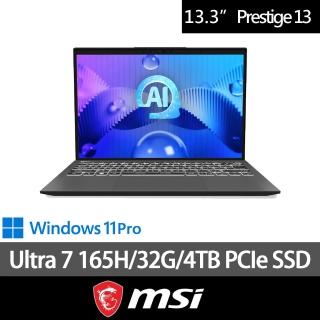 【MSI 微星】特仕版 13.3吋輕薄(Prestige 13 AI/Ultra 7 165H/32G/4TB/W11Pro/A1MG-271TW)