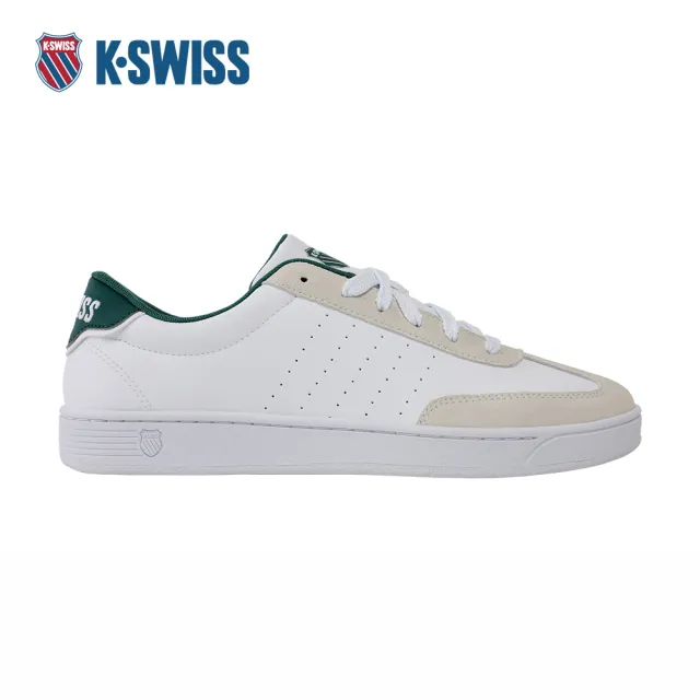 【K-SWISS】經典小白鞋 COURT BALBOA SDE 休閒鞋 男鞋 白綠色 04735-168-M