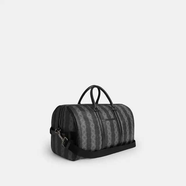 【COACH】蔻馳官方直營 VENTURER 經典SIGNATURE條紋圖案行李袋 旅行袋 斜背包(CDX94)