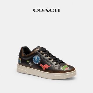 【COACH】蔻馳官方直營 REXY 10TH BIRTHDAY貼紙印花HIGH LINE運動鞋-黑色 混合色/銀色(CEM87)