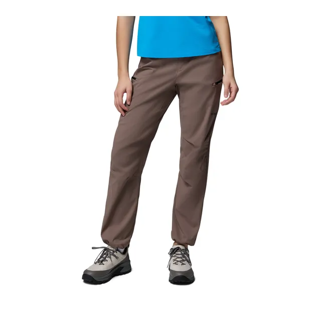【Columbia 哥倫比亞】女款-防潑水長褲-Cosmiques Pro™Nylon Pant-鐵灰棕(UAR90600IT/KS)