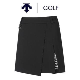 【DESCENTE】GOLF 迪桑特 女款 高爾夫短裙 A字褲裙 運動裙(黑色)