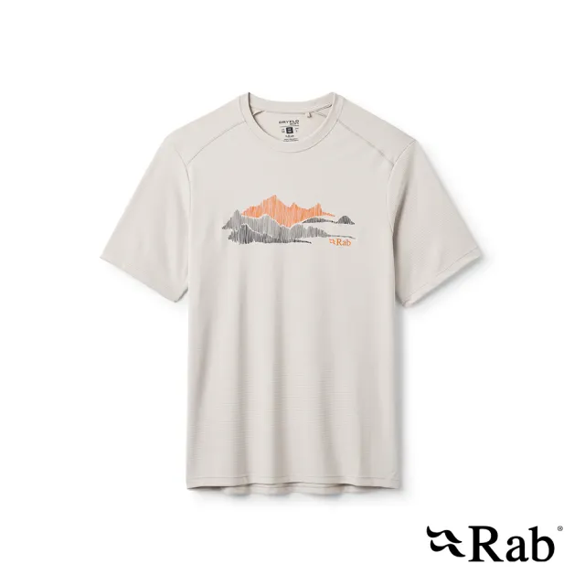 【RAB】Force Aspect Tee 短袖防曬抗臭排汗T恤 男款 鵝卵石白 #QCC48