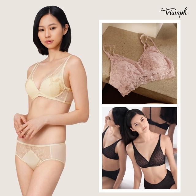 【Triumph 黛安芬】3件超值組 無痕/透氣/高脅邊/舒適/包覆(有鋼圈/無鋼圈 多款選)